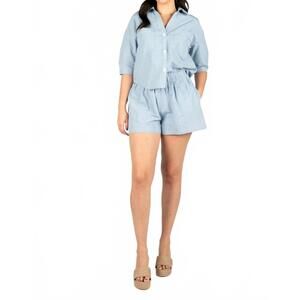 NEW SINCERELY OURS nicola stripe shorts in blue